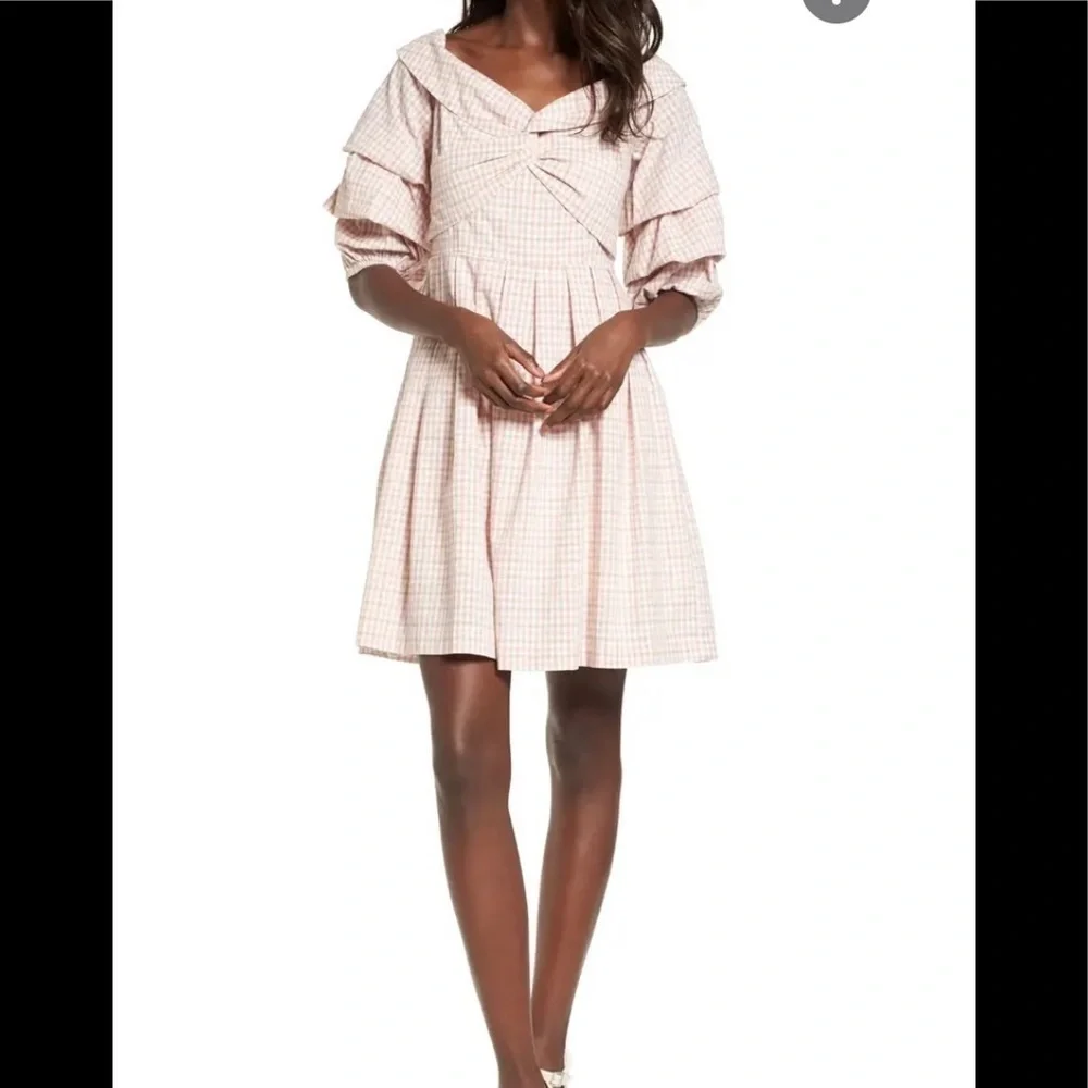 Chriselle x J.O.A. Tiered Sleeve Minidress medium - Picture 4 of 6